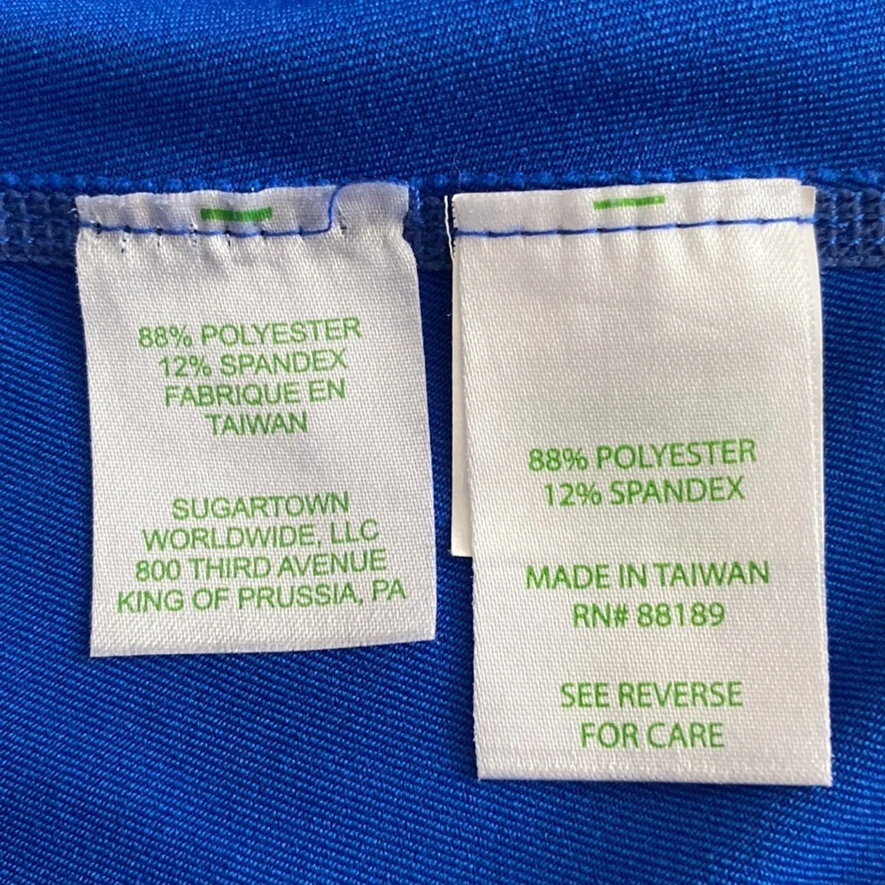 Lilly Pulitzer Luxletic Asana Bra Tank USP 50+ Ocean Blue multi trim Sz XS - Picture 12 of 16